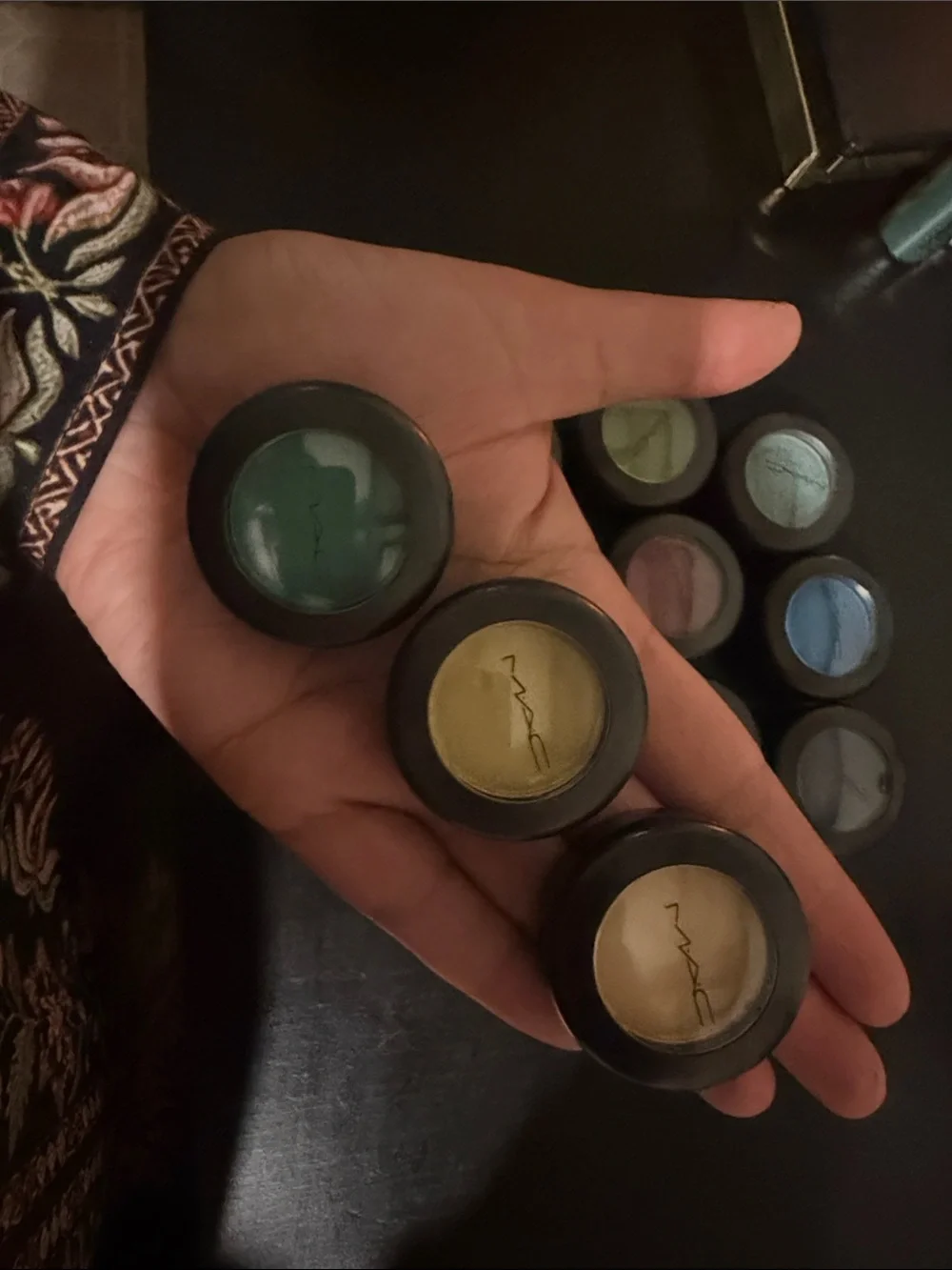 MAC Cosmetics Cream Eyeshadow Trio — Green, Yellow, Creamy Beige